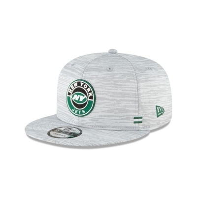 Grey New York Jets Hat - New Era NFL Official NFL Fall Sideline 9FIFTY Snapback Caps USA5401738